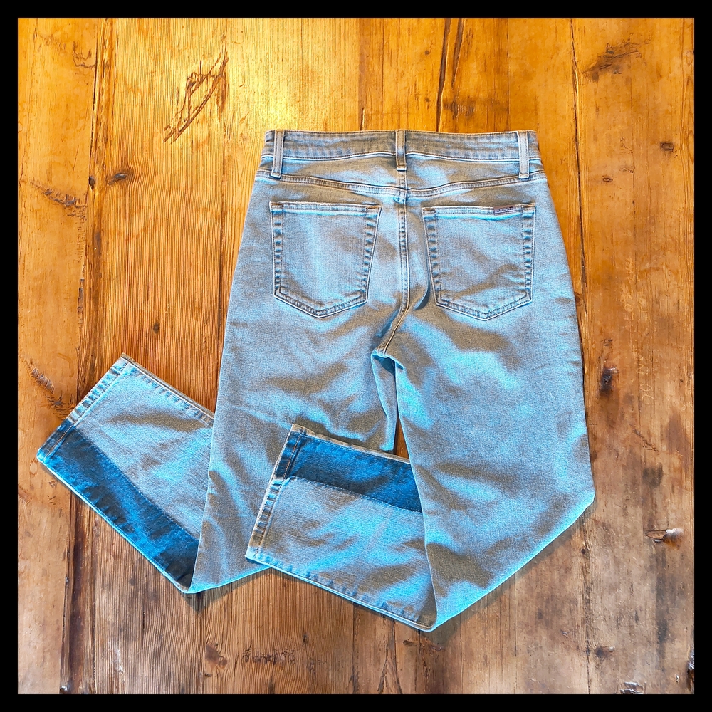 🆕 Joe's Jeans Serafina High Rise Straight Crop Two Tone Blue Jeans Size 28 NWT